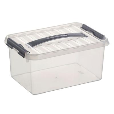 Sunware Q-line opbergbox 6L transp./metaal