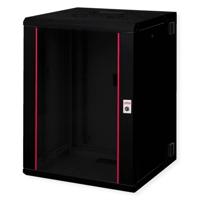 ROLINE 19-inch wandbehuizing Pro 16 U, 600x600 BxD tweedelig draaibaar zwart - thumbnail