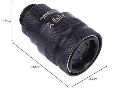 Alphacool Eiszapfen quick release koppeling G1/4 AG - Deep Black sluiting