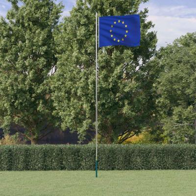 VidaXL Vlag met vlaggenmast europa 6,08 m aluminium VidaXL Vlag met vlaggenmast europa 6,08 m aluminium