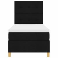 Boxspringbed met matras stof zwart 100x200 cm - thumbnail