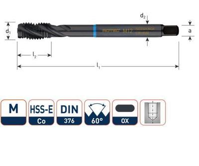 Rotec HSSE INOX M.Tap DIN 376-C/35°M20 VAP - 331.2000C Rotec HSSE INOX M.Tap DIN 376-C/35°M20 VAP - 331.2000C