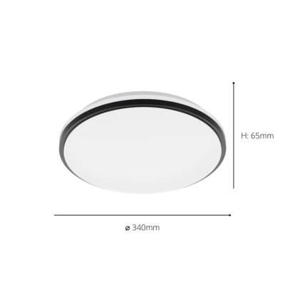 Eglo Badkamer plafondlampPinetto Ø 34cm - zwart - 900366