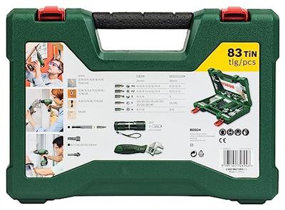 Bosch Accessoires V-Line TiN-boren en bitset met LED-zaklamp en verstelbare steeksleutel 83-delig - 2607017193