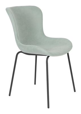 ZILT Eetkamerstoel 'Mauricio' Rib, kleur Lichtgroen