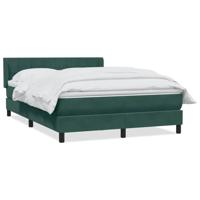 Boxspring met matras fluweel donkergroen 140x210 cm - thumbnail