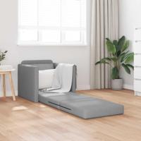 Vouwsofa Bed Lichtgrijs 74 x 77 x 81 cm Stof - thumbnail