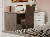 Bureau IVANA 3 lades truffel/porselein - thumbnail