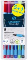 Schneider Schreibgeräte 1 stuk(s) Kugelschreiber Slider Edge XB 6er Etui, sortiert, 5+1 Aktion 152284 Balpen N/A - thumbnail
