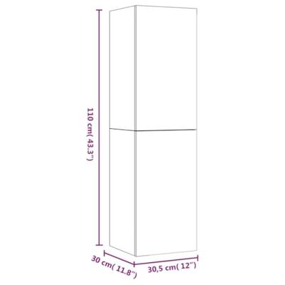 Tv-wandmeubel 30,5x30x110 cm bruin eikenkleur