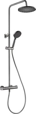 Saqu Eurotrend 225 regendoucheset met 4 straalsoorten Ø23cm gunmetal