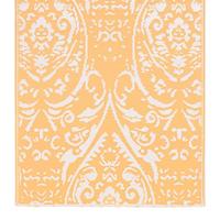 Buitenkleed 120x180 cm PP oranje en wit - thumbnail