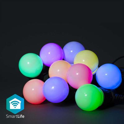 SmartLife Decoratieve LED | Wi-Fi | RGB | 10 LED&apos;s | 9.00 m | Android / IOS