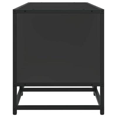 Tv-meubel 120x35x41 cm bewerkt hout en metaal zwart