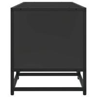 Tv-meubel 120x35x41 cm bewerkt hout en metaal zwart - thumbnail