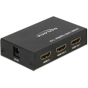 DeLOCK HDMI Ultra HD Splitter 1 x HDMI in > 2 x HDMI out 4K splitter & switches