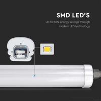 LED TL armatuur 120cm - 24 Watt 3840lm (160lm/W) - IP65 - 4000K neutraal wit - Koppelbaar - Vervangt 200 Watt - Tri-Proof plafondverlichting - thumbnail