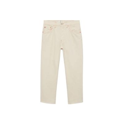 Mango cropped straight fit jeans ecru Mango cropped straight fit jeans ecru