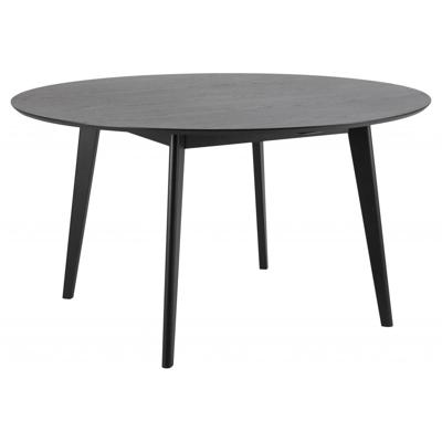 Bendt Ronde Eettafel 'Torkil' 140cm Eikenfineer, kleur Zwart