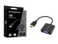 Conceptronic ABBY20B video kabel adapter 0,25 m HDMI Type A (Standaard) VGA (D-Sub) Zwart - thumbnail