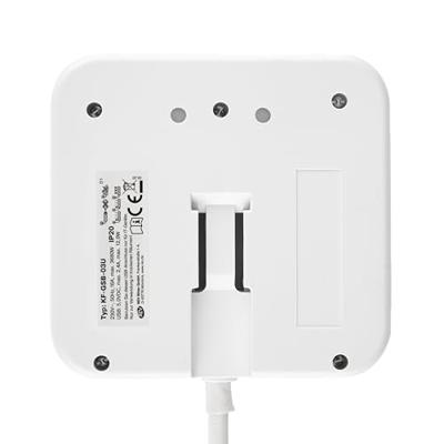 REV 0012378109 Stekkerdoos 3-voudig Wit, Zwart Randaarde stekker 1 stuk(s)