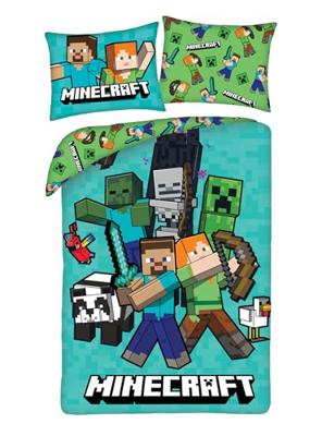 Minecraft Dekbedovertrek Ready - 140 x 200 cm - 70 x 90 cm - Polyester
