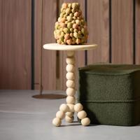 Light & Living Ronde Bijzettafel 'Veglio' Mangohout, kleur Naturel - thumbnail