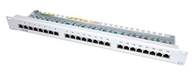 VALUE Cat.5e (Class D) 19-Patchpanel, 24P, afgeschermd, grijs