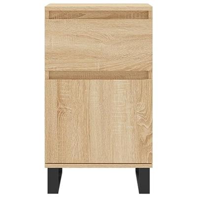 Dressoirs 2 st 40x35x70 cm bewerkt hout sonoma eikenkleurig