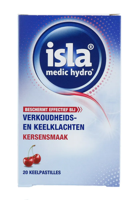 Isla Medic Hydro+ Kersen Keelpastilles - bij verkoudheids- en keelklachten - thumbnail
