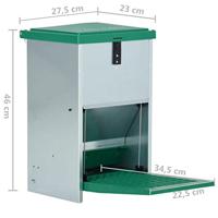 VidaXL Pluimveevoerbak automatisch met pedaal 8 kg - thumbnail