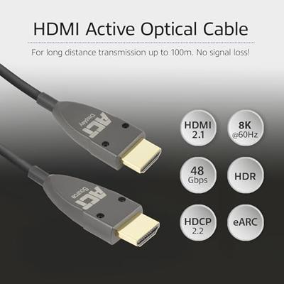 ACT 40 meter HDMI Premium 8K Active Optical Cable v2.1 HDMI-A male - HDMI-A male