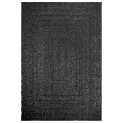 Vloerkleed ZIZUR binnen en buiten 200x290cm jute look antraciet - thumbnail