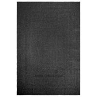 Vloerkleed ZIZUR binnen en buiten 200x290cm jute look antraciet - thumbnail