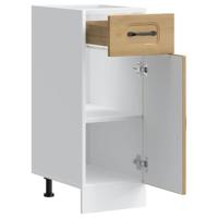 Onderkast Kalmar bewerkt hout artisanaal eikenkleur - thumbnail