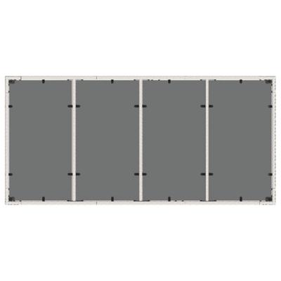 Tuintafel met glazen blad 190x90x75 cm poly rattan wit - thumbnail