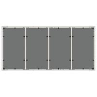 Tuintafel met glazen blad 190x90x75 cm poly rattan wit - thumbnail