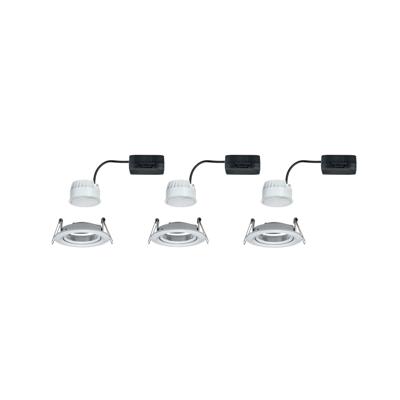 Paulmann 93451 Nova Inbouwlamp Set van 3 stuks LED LED 18 W Aluminium (gedraaid) Paulmann 93451 Nova Inbouwlamp Set van 3 stuks LED LED 18 W Aluminium (gedraaid)