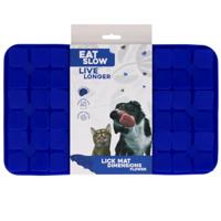 Eat Slow Live Longer Lick Mat Dimensions Flower Blue - thumbnail