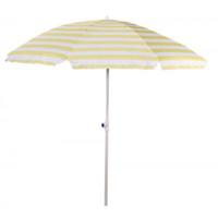 Strandparasol Libra streepmotief geel - thumbnail