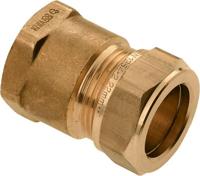 Bonfix knelkoppeling - Schroefbus - 3/8 x 15mm - Messing - thumbnail