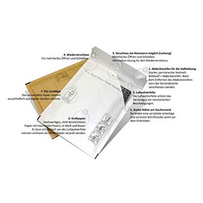 100 Luchtkussenenveloppen G/17 230x340mm wit Filmar Classic