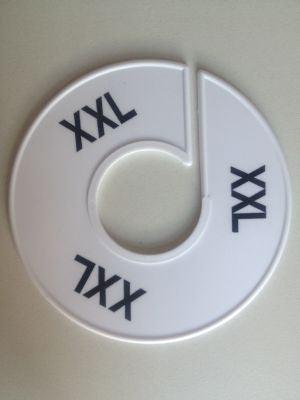 Maatring 11 cm wit/zwart XXL