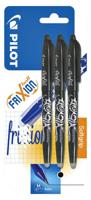 Rollerpen pilot frixion bl-fr7 m 3st zwart - thumbnail