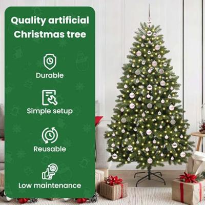 VidaXL Kunstkerstboom met 300 led groen 180 cm pvc en metaal