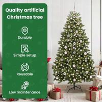 VidaXL Kunstkerstboom met 300 led groen 180 cm pvc en metaal - thumbnail