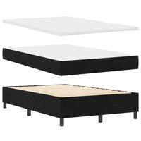 Boxspring bed met matras met hoofdeinde Zwart 120 x 190 cm Stof - thumbnail