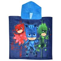 Disney Badponcho Pj Masks Junior 100 Cm Katoen Lichtblauw/blauw - thumbnail