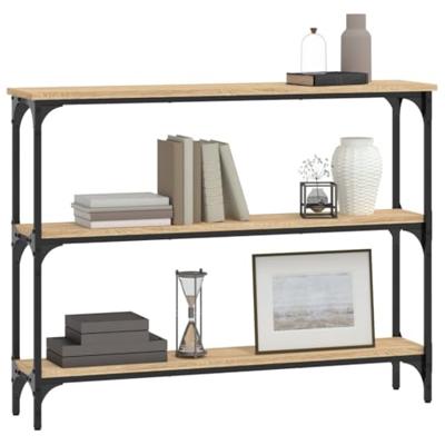 Wandtafel 100x22,5x75 cm bewerkt hout sonoma eikenkleurig Wandtafel 100x22,5x75 cm bewerkt hout sonoma eikenkleurig