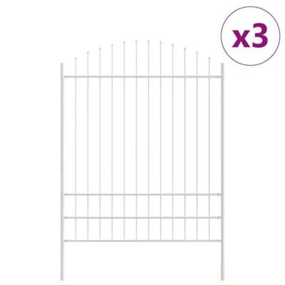 Tuinhek 3 pcs Wit 170 x 225 cm Gepoedercoat staal